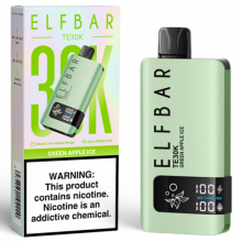Pod descartable ElfBar TE30000 puffs Green Apple Ice