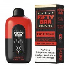 Pod descartable Fifty Bar V2 20000 puffs Cinnamon Funnel Cake (origen USA)